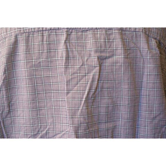 Men's Nautica Large Striped Blue Grey White Short Sleeved Button Down Shirt - Picture 5 of 8